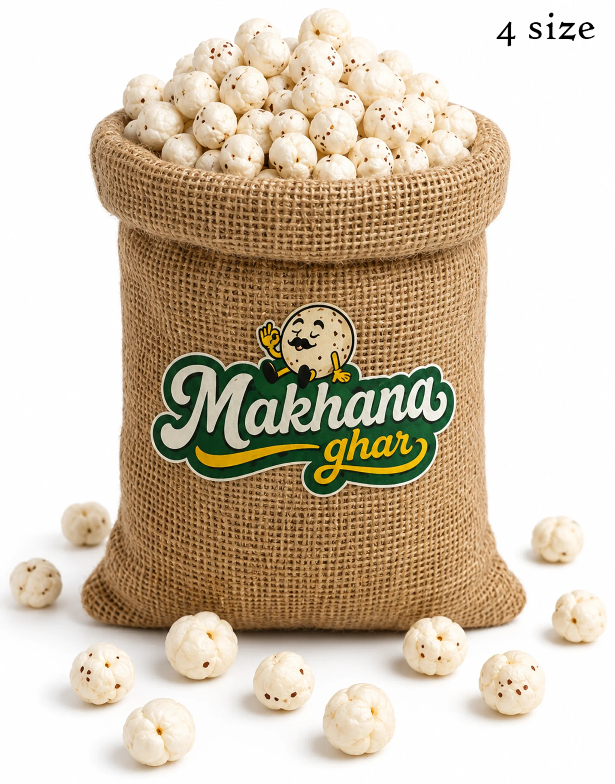 Premium 4 Sutta Raw Makhana